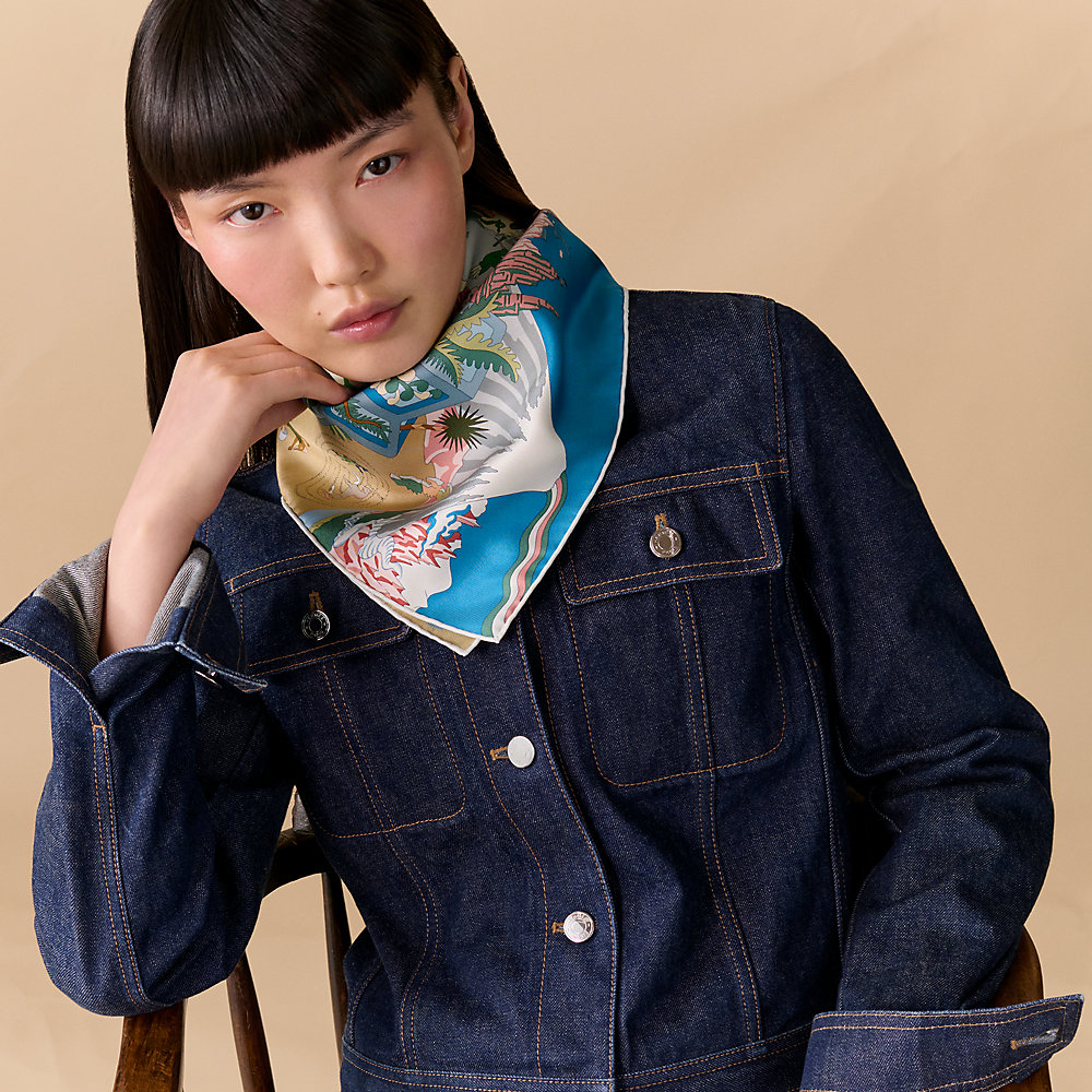 Academia Hippica scarf 90 - Brown | Hermès Mainland China